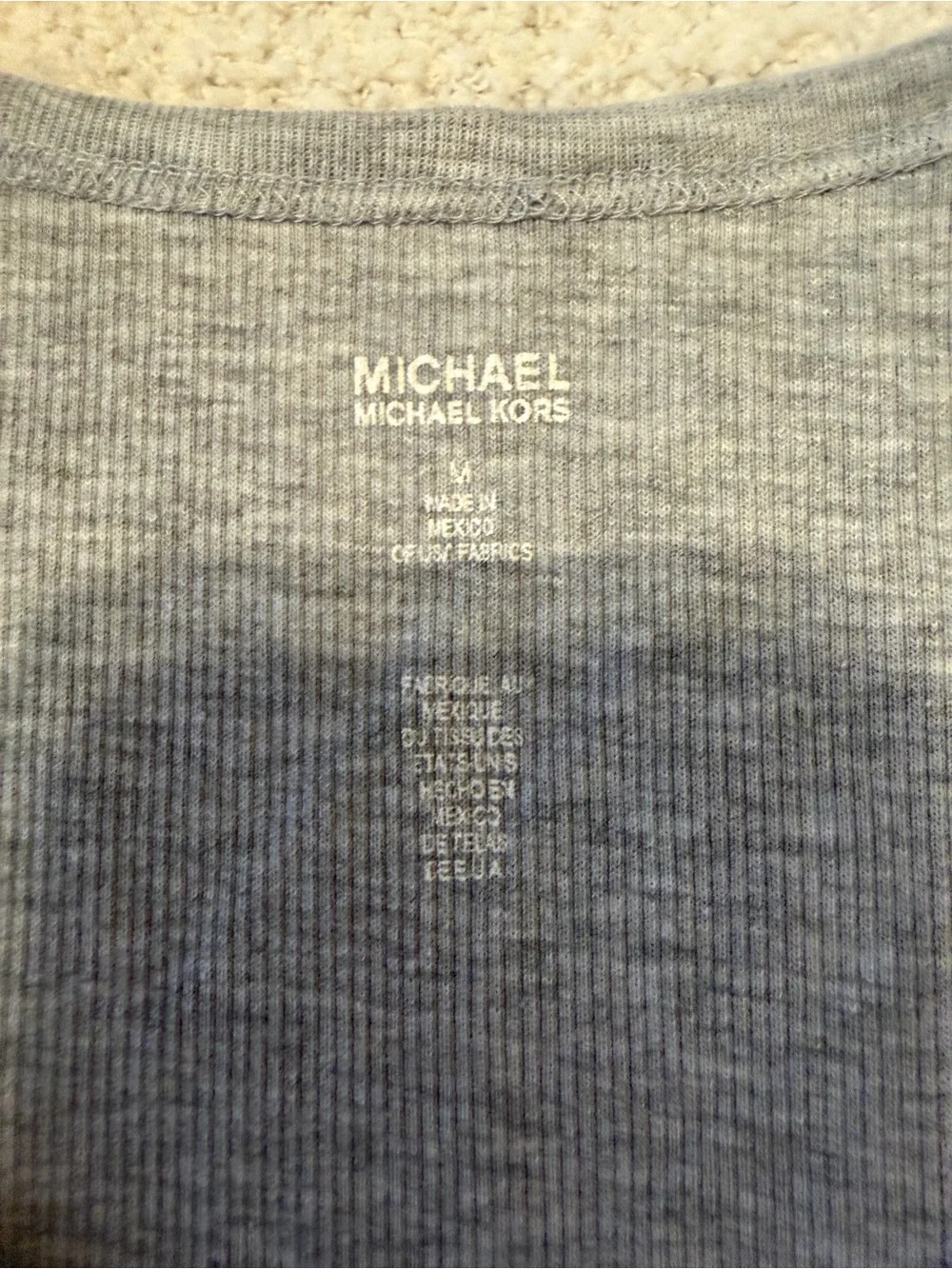 Michael Kors Women's Gray Ribbed Tank Top size M